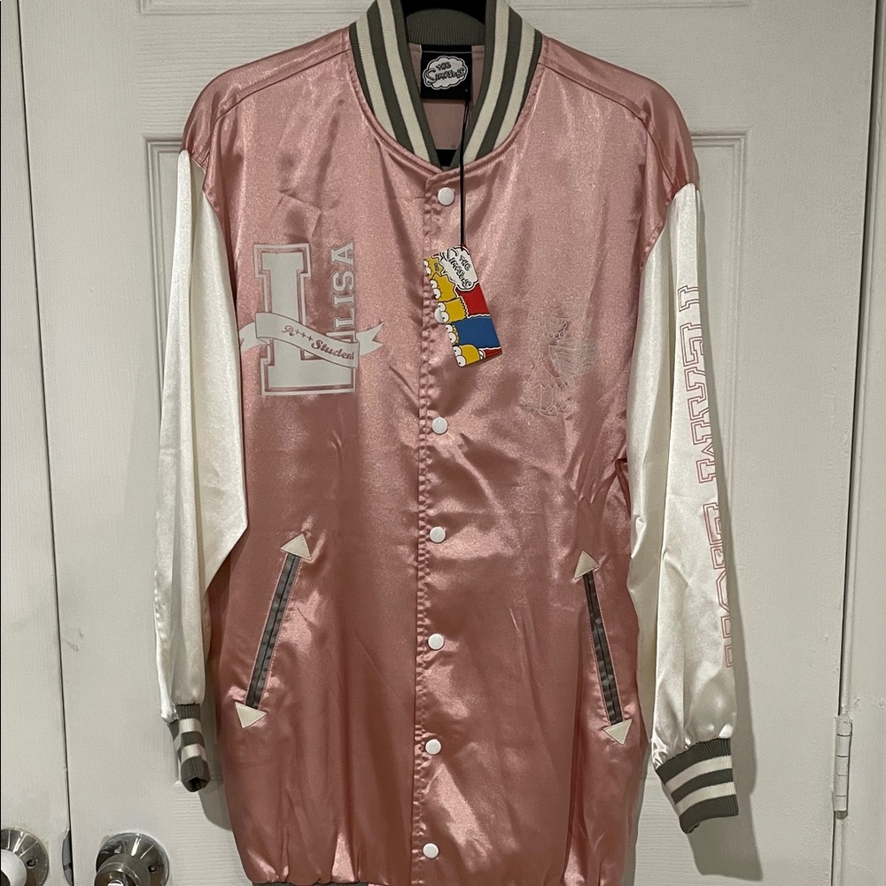 Pink and White Varsity Jacket